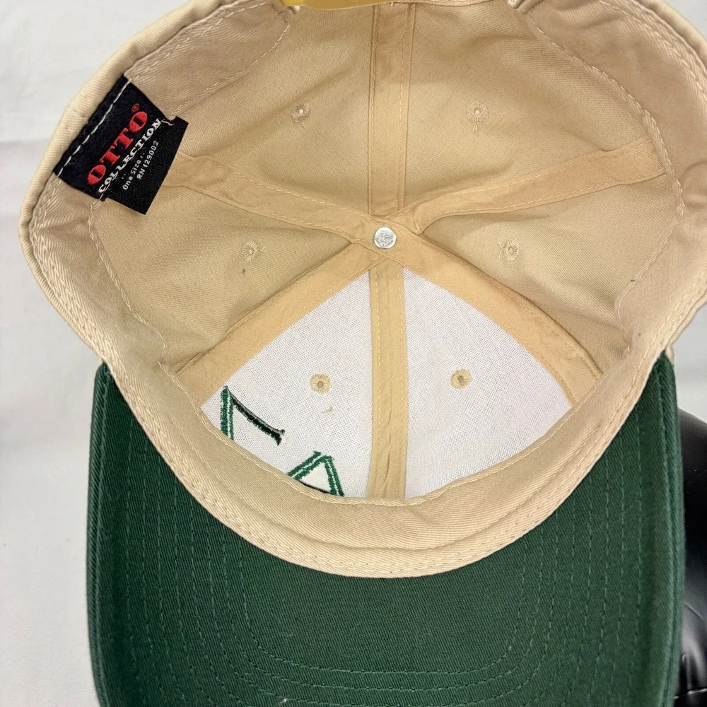 Otto Hat A7 Embroidered Snapback Mens OSFM Tan Green Two Tone Cap